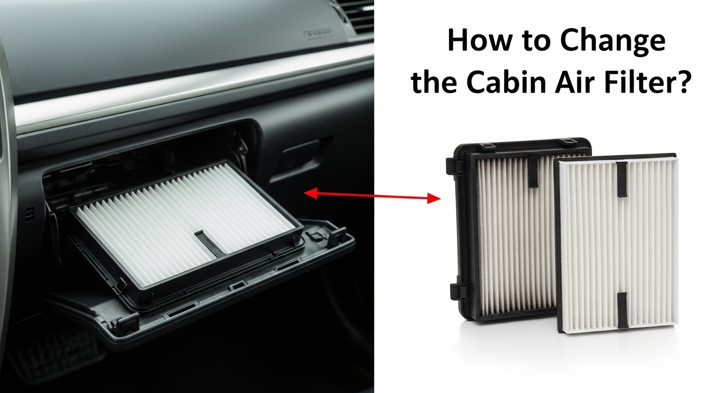 How to Change the Cabin Air Filter in a Honda Accord? showing glove box access and new vs dirty filter comparison